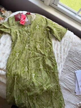 Biba Green Printed Tunic Top